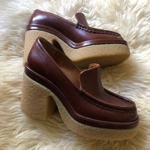 Chloé Platform Leather Loafers Women size 37